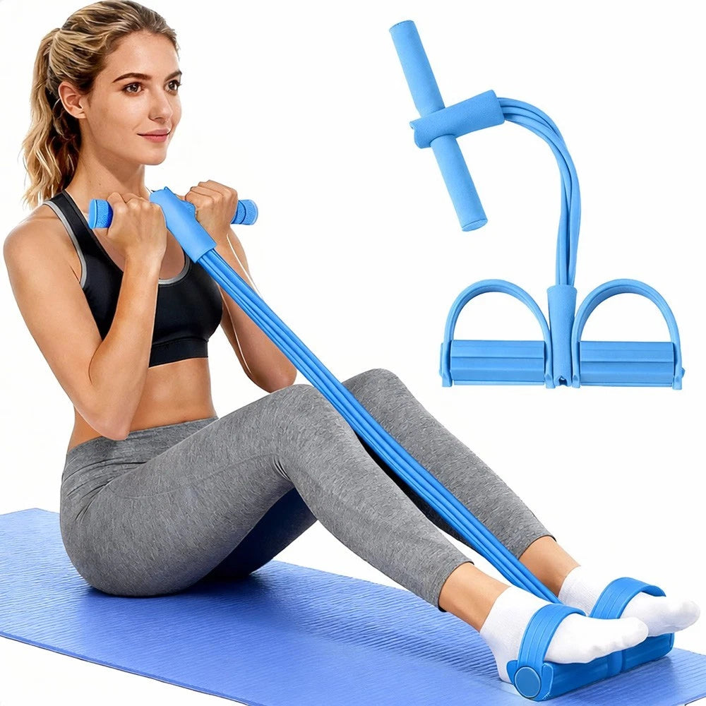 Foot Leg Pedal Resistance Band Body Stretch Pull Puller Rope Home Yoga Exercise