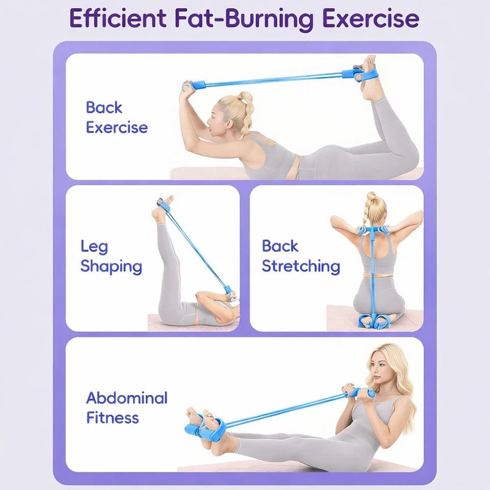 Foot Leg Pedal Resistance Band Body Stretch Pull Puller Rope Home Yoga Exercise
